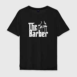 Футболка оверсайз мужская The Barber Godfather, цвет: черный