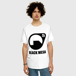 Футболка оверсайз мужская HL: Black mesa, цвет: белый — фото 2