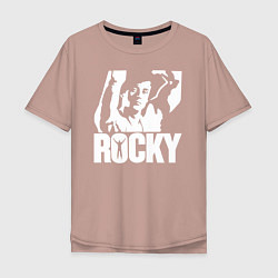 Футболка оверсайз мужская Rocky Balboa, цвет: пыльно-розовый