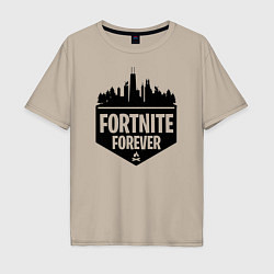 Футболка оверсайз мужская Fortnite Forever, цвет: миндальный