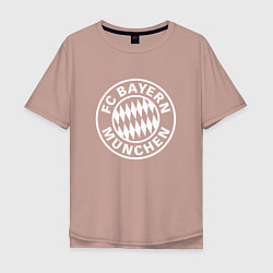 Футболка оверсайз мужская FC Bayern Munchen, цвет: пыльно-розовый