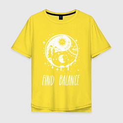 Футболка оверсайз мужская Find Balance, цвет: желтый
