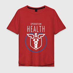 Футболка оверсайз мужская Operation Health, цвет: красный