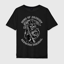 Футболка оверсайз мужская Sons of Anarchy: Redwood Original цвета черный — фото 1