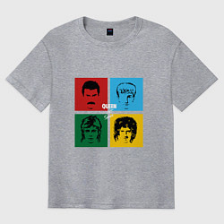 Футболка оверсайз мужская Queen Hot Space, цвет: меланж