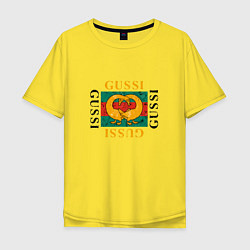 Футболка оверсайз мужская GUSSI Love, цвет: желтый