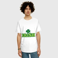 Футболка оверсайз мужская Ирландия, цвет: белый — фото 2