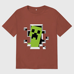 Мужская футболка оверсайз Crash Minecraft