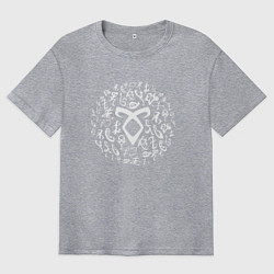 Футболка оверсайз мужская Shadowhunters Runes, цвет: меланж