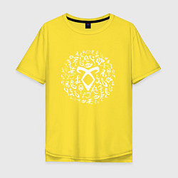 Футболка оверсайз мужская Shadowhunters Runes, цвет: желтый