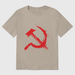 Мужская футболка оверсайз Cерп и молот