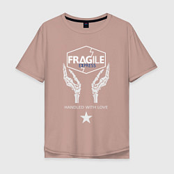 Футболка оверсайз мужская Fragile Express, цвет: пыльно-розовый