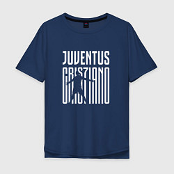 Футболка оверсайз мужская Juventus: Cristiano Ronaldo 7, цвет: тёмно-синий