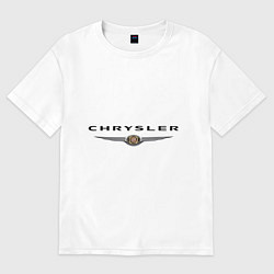Футболка оверсайз мужская Chrysler logo, цвет: белый