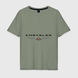 Футболка оверсайз мужская Chrysler logo, цвет: авокадо