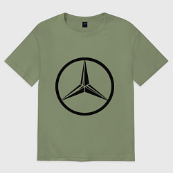 Футболка оверсайз мужская Mercedes-Benz logo, цвет: авокадо