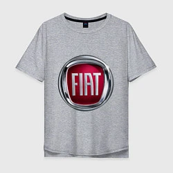 Футболка оверсайз мужская FIAT logo, цвет: меланж