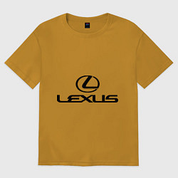 Футболка оверсайз мужская Lexus logo, цвет: горчичный