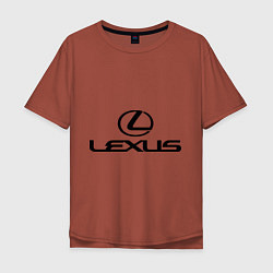 Футболка оверсайз мужская Lexus logo, цвет: кирпичный