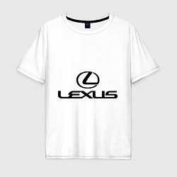 Футболка оверсайз мужская Lexus logo, цвет: белый