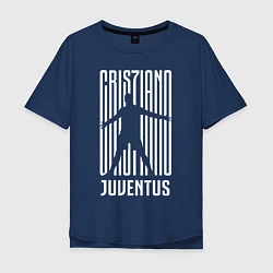 Футболка оверсайз мужская Cris7iano Juventus, цвет: тёмно-синий