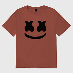 Футболка оверсайз мужская Marshmello, цвет: кирпичный