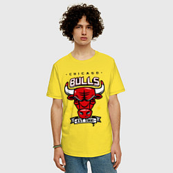 Футболка оверсайз мужская Chicago Bulls est. 1966, цвет: желтый — фото 2