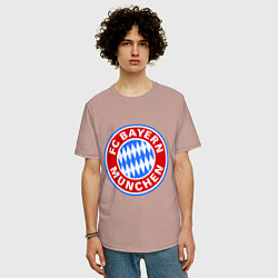 Футболка оверсайз мужская Bayern Munchen FC, цвет: пыльно-розовый — фото 2