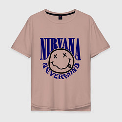 Футболка оверсайз мужская Nevermind Nirvana, цвет: пыльно-розовый