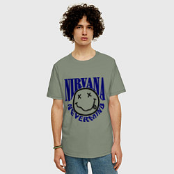 Футболка оверсайз мужская Nevermind Nirvana, цвет: авокадо — фото 2