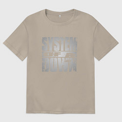 Футболка оверсайз мужская System of a Down, цвет: миндальный