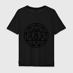 Футболка оверсайз мужская Slipknot Pentagram, цвет: черный