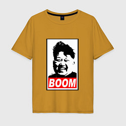 Футболка оверсайз мужская BOOM: Kim Chen Eun, цвет: горчичный