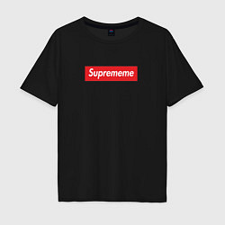 Футболка оверсайз мужская Suprememe, цвет: черный