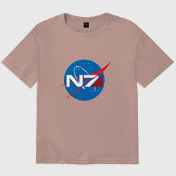 Футболка оверсайз мужская NASA N7, цвет: пыльно-розовый