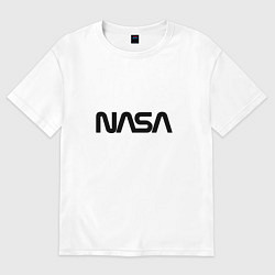 Футболка оверсайз мужская NASA, цвет: белый