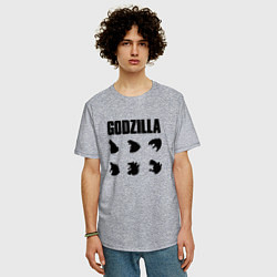 Футболка оверсайз мужская Godzilla Mood, цвет: меланж — фото 2