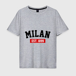 Футболка оверсайз мужская FC Milan Est. 1899, цвет: меланж