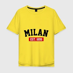Футболка оверсайз мужская FC Milan Est. 1899, цвет: желтый