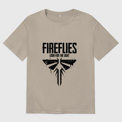 Мужская футболка оверсайз Fireflies: Look for the Light