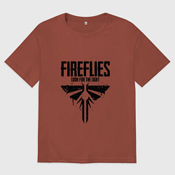 Мужская футболка оверсайз Fireflies: Look for the Light