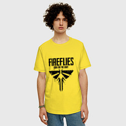 Футболка оверсайз мужская Fireflies: Look for the Light, цвет: желтый — фото 2