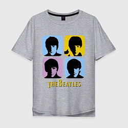 Футболка оверсайз мужская The Beatles: pop-art, цвет: меланж