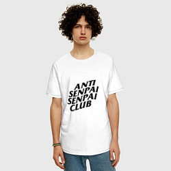 Футболка оверсайз мужская ANTI SENPAI CLUB, цвет: белый — фото 2