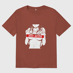 Мужская футболка оверсайз WAIFU MATERIAL