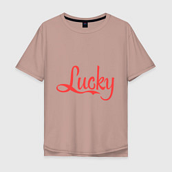 Мужская футболка оверсайз Lucky logo