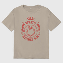 Мужская футболка оверсайз Wrath: Deadly Sin
