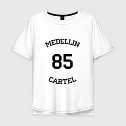 Футболка оверсайз мужская Medellin Cartel 85, цвет: белый