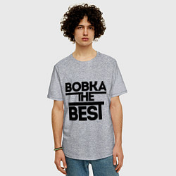 Футболка оверсайз мужская Вовка the best, цвет: меланж — фото 2
