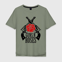 Футболка оверсайз мужская Guns n Roses: guns, цвет: авокадо